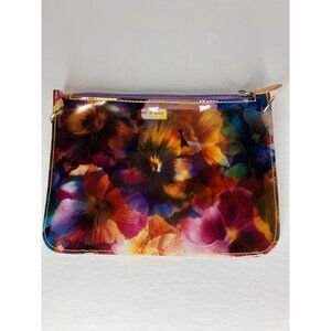 Saks Fifth Avenue Multicolor Floral Cosmetic Bag Holiday Gift